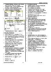 &quot;Statistics Cheat Sheet - Principles of Statistics, University of Nevada&quot;, Page 3