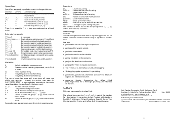 Perl Regular Expression Cheat Sheet, Page 2