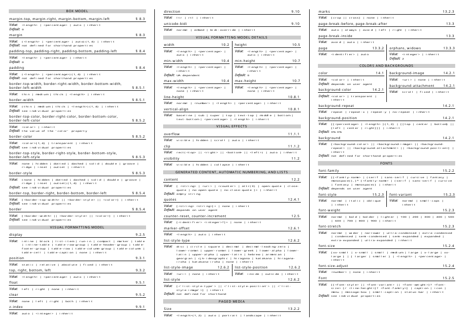 css-level-2-cheat-sheet-download-printable-pdf-templateroller