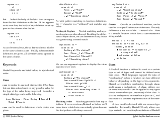 Haskell Cheat Sheet, Page 2