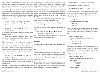 Haskell Cheat Sheet, Page 4