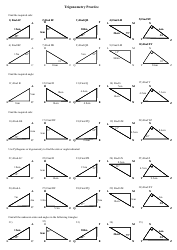 Document preview: Trigonometry Practice Worksheet