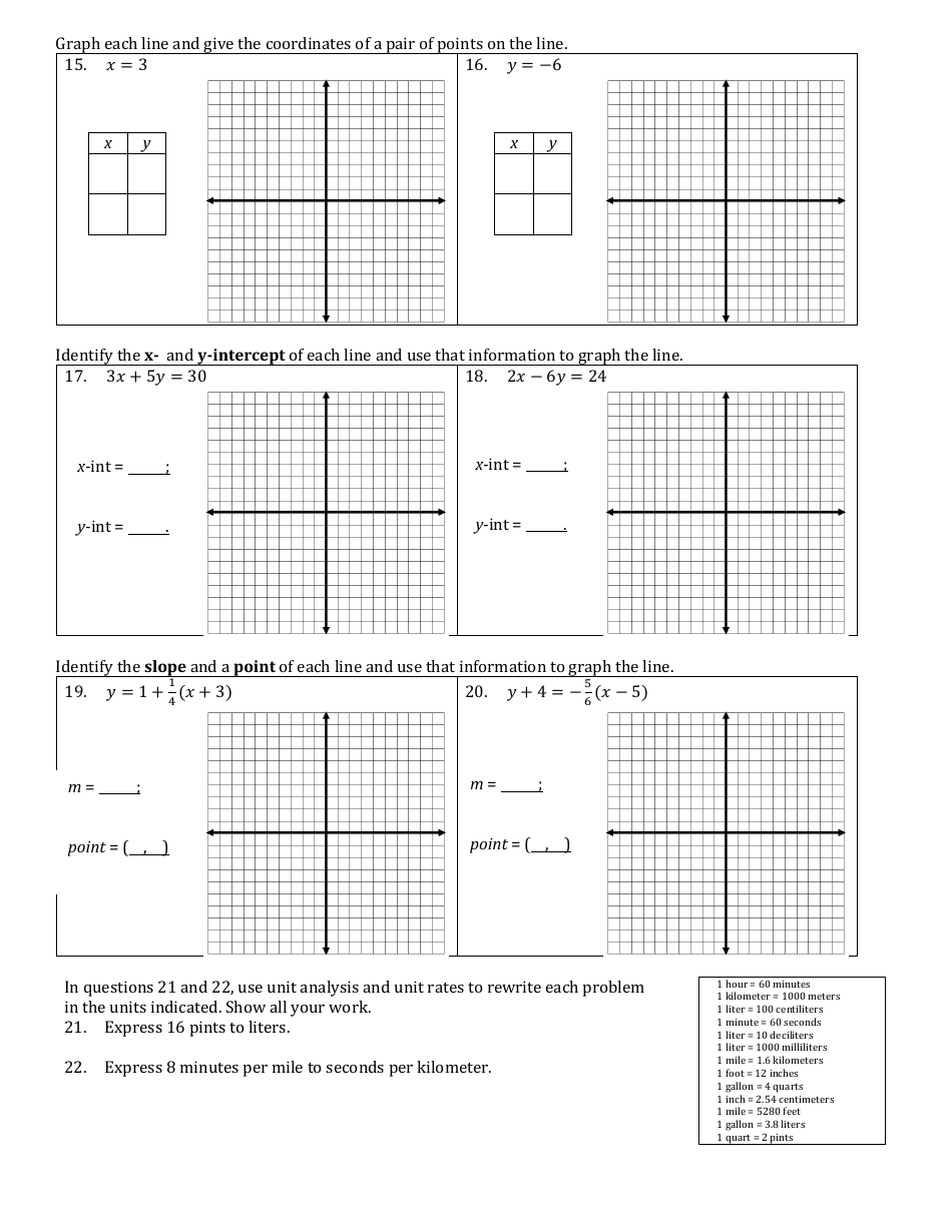 Functions And Linear Modeling Worksheet With Answer Key Download ...