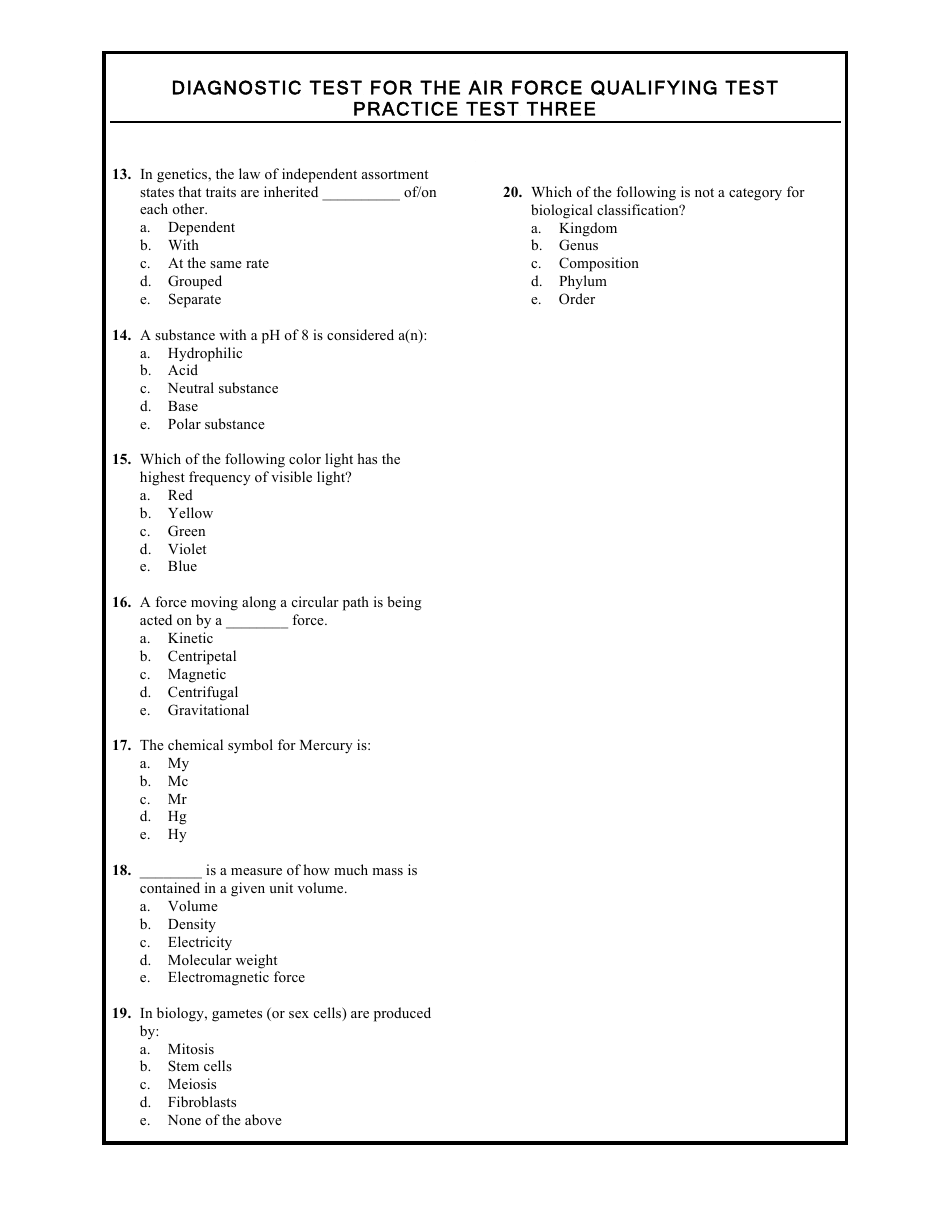 Diagnostic Test for the Air Force Qualifying Test, Page 23