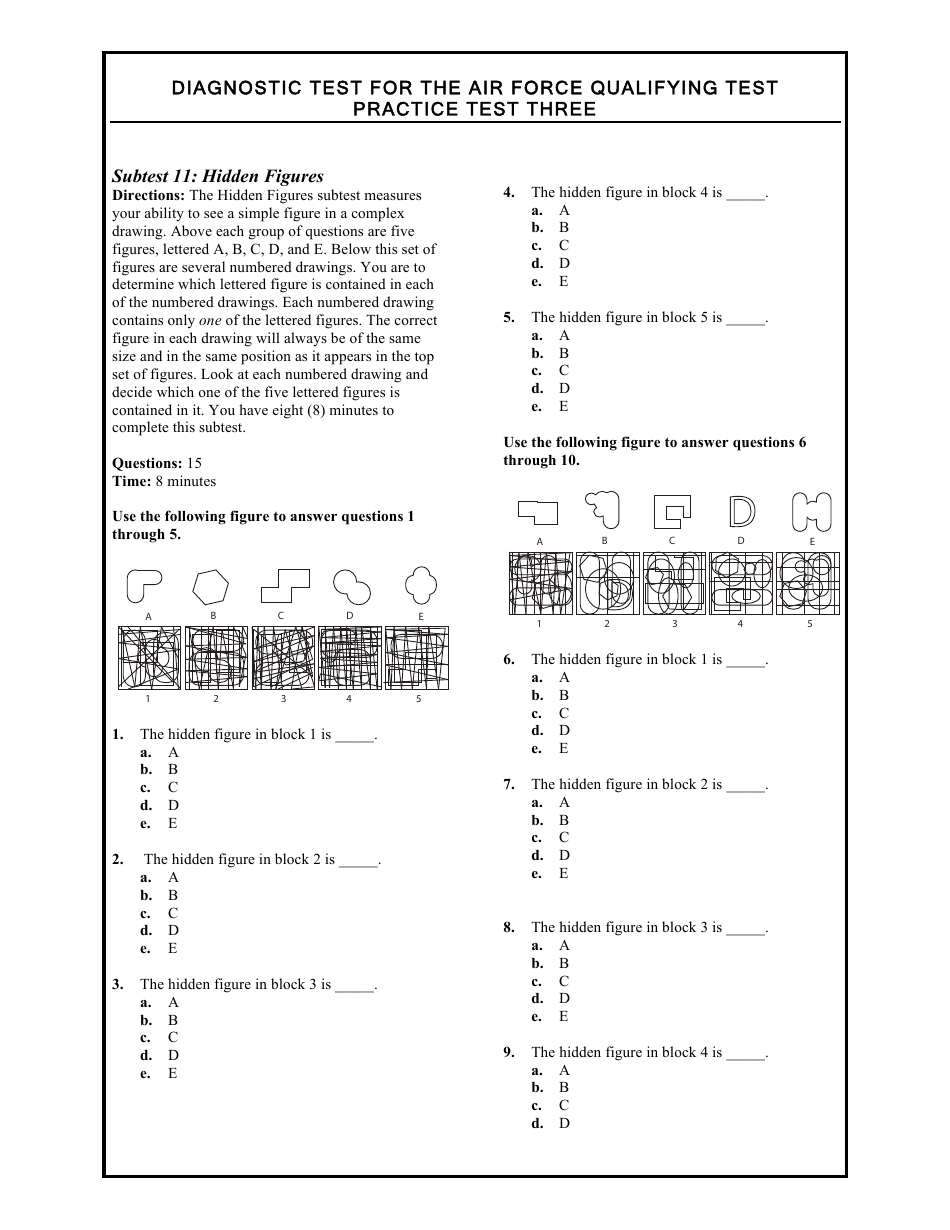 Diagnostic Test for the Air Force Qualifying Test, Page 26