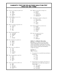 Diagnostic Test for the Air Force Qualifying Test, Page 2