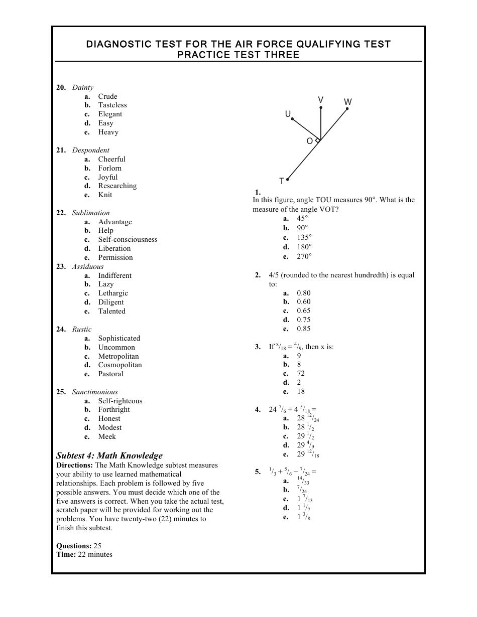 Diagnostic Test for the Air Force Qualifying Test, Page 7
