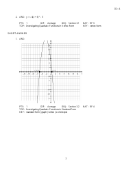 Quadratic Functions Review Worksheet, Page 9