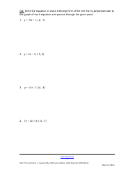 Parallel and Perpendicular Lines Worksheet - Mausmi Jadhav, Page 4