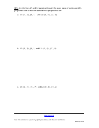 Parallel and Perpendicular Lines Worksheet - Mausmi Jadhav, Page 5