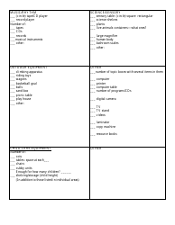 Classroom Equipment List/Inventory Template - Emaa Head Start, Page 2