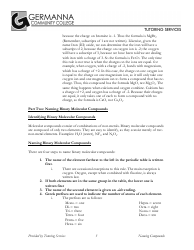 Naming Chemical Compounds Worksheet - Germanna Community College, Page 3