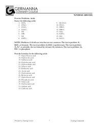 Naming Chemical Compounds Worksheet - Germanna Community College, Page 7
