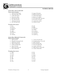 Naming Chemical Compounds Worksheet - Germanna Community College, Page 8