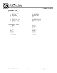 Naming Chemical Compounds Worksheet - Germanna Community College, Page 9
