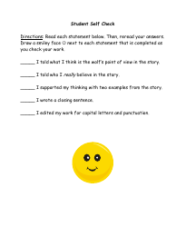 Document preview: Student Self Check Form