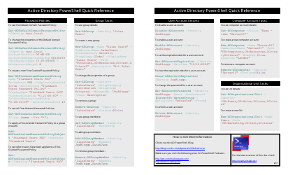 Powershell Active Directory Cheat Sheet, Page 2