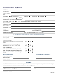 Document preview: Continuous Bond Application Form