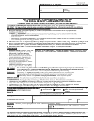 Form SSA-827 Authorization to Disclose Information to the Social Security Administration