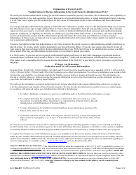 Form SSA-827 Authorization to Disclose Information to the Social Security Administration, Page 2