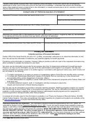 Form SSA-795 Statement of Claimant or Other Person, Page 2
