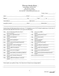 Document preview: Therapy Intake Form - Jolene Kelley