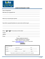 Document preview: Donation Request Form - Luke