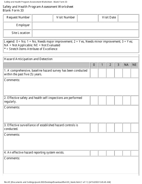 Form 33  Printable Pdf
