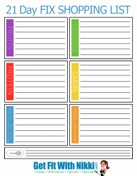 21 Day Fix Worksheet Template - Getfitwithnikki, Page 2