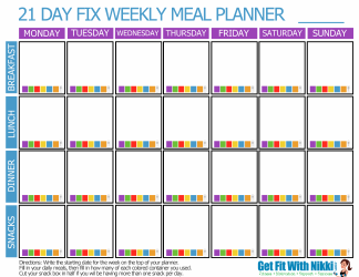 21 Day Fix Worksheet Template - Getfitwithnikki, Page 3