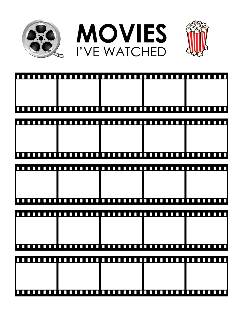 Watched Movies Tracking Sheet Template - Document Preview