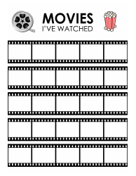 Document preview: Watched Movies Tracking Sheet Template