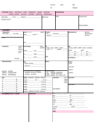 Pink Icu Brain Sheet Template