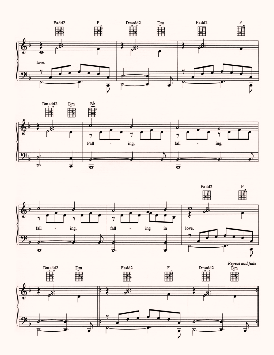 Angelo Badalamenti and David Lynch - Falling Piano Sheet Music, Page 4