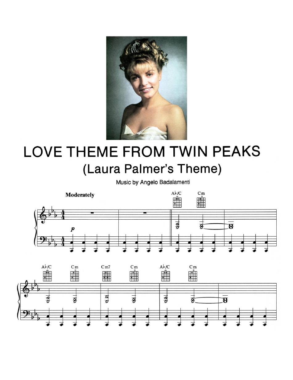 Angelo Badalamenti - Love Theme From Twin Peaks Piano Sheet Music - Image Preview