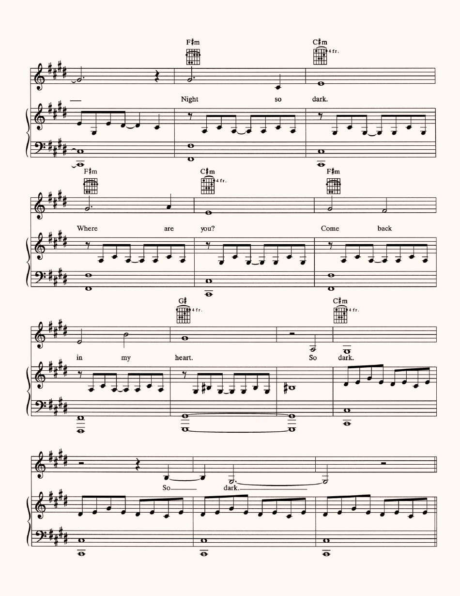 Angelo Badalamenti and David Lynch - Into the Night Piano Sheet Music, Page 3