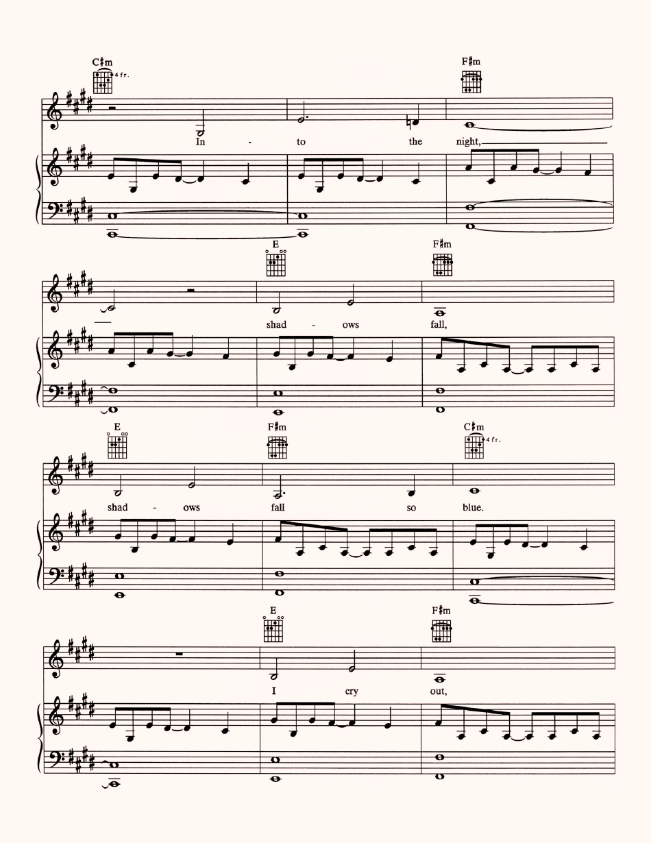 Angelo Badalamenti and David Lynch - Into the Night Piano Sheet Music, Page 4
