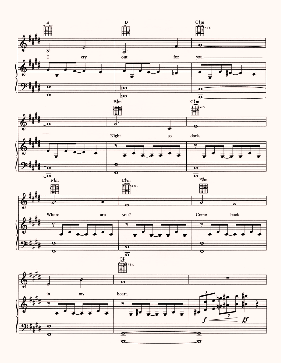 Angelo Badalamenti and David Lynch - Into the Night Piano Sheet Music, Page 5