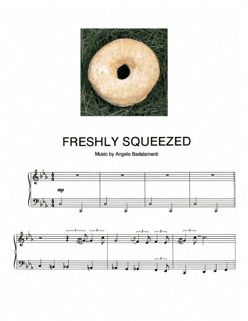 &quot;Angelo Badalamenti - Freshly Squeezed Piano Sheet Music&quot; Download Pdf