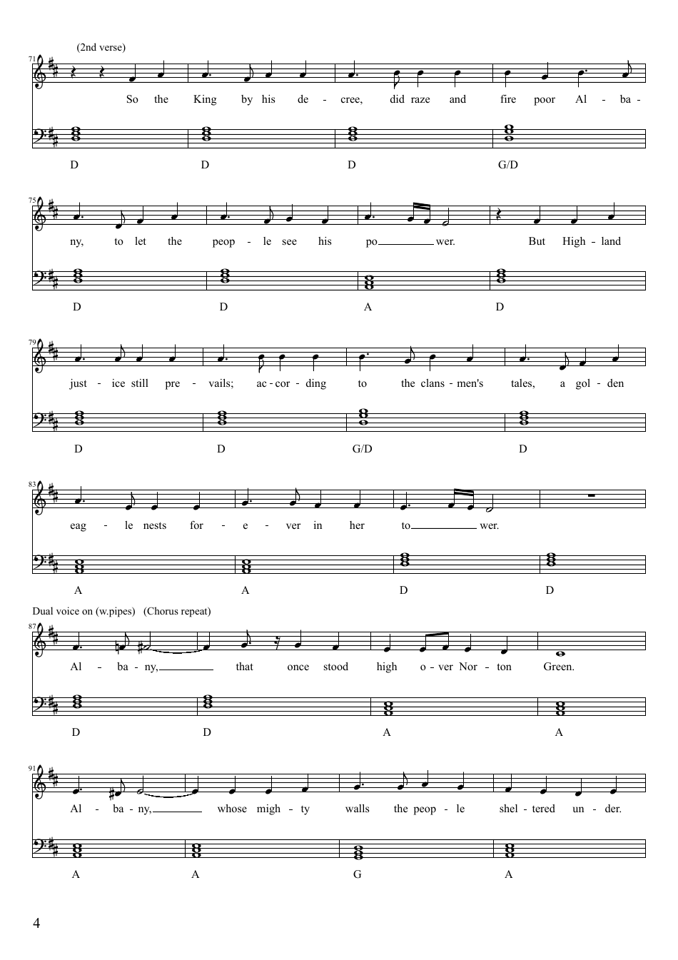 Roger Whittaker - Albany Piano Sheet Music Download Printable PDF ...