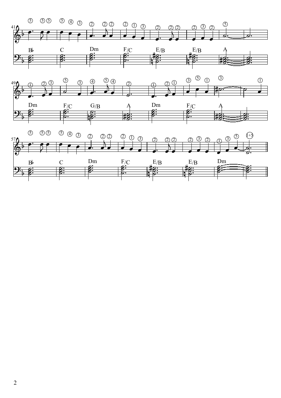 Bent Fabricius Bjerre - Duerne Flyver (The Doves Are Flying) Sheet Music, Page 2