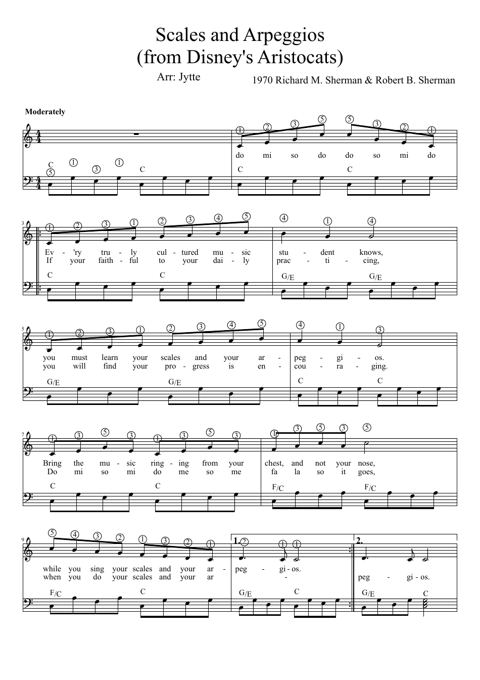 Scales and Arpeggios sheet music with image preview