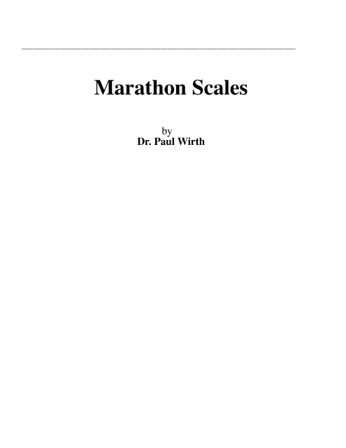 Image preview of Dr. Paul Wirth's Marathon Scales Piano Fingering Chart