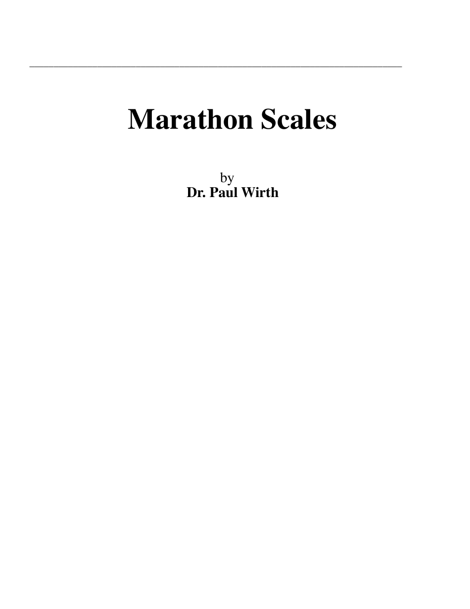Image preview of Dr. Paul Wirth's Marathon Scales Piano Fingering Chart
