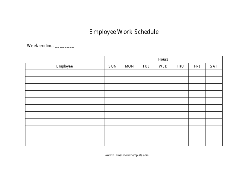 Employee Daily Work Schedule Template Printable Pdf Employee Daily Work Schedule Template Pdf
