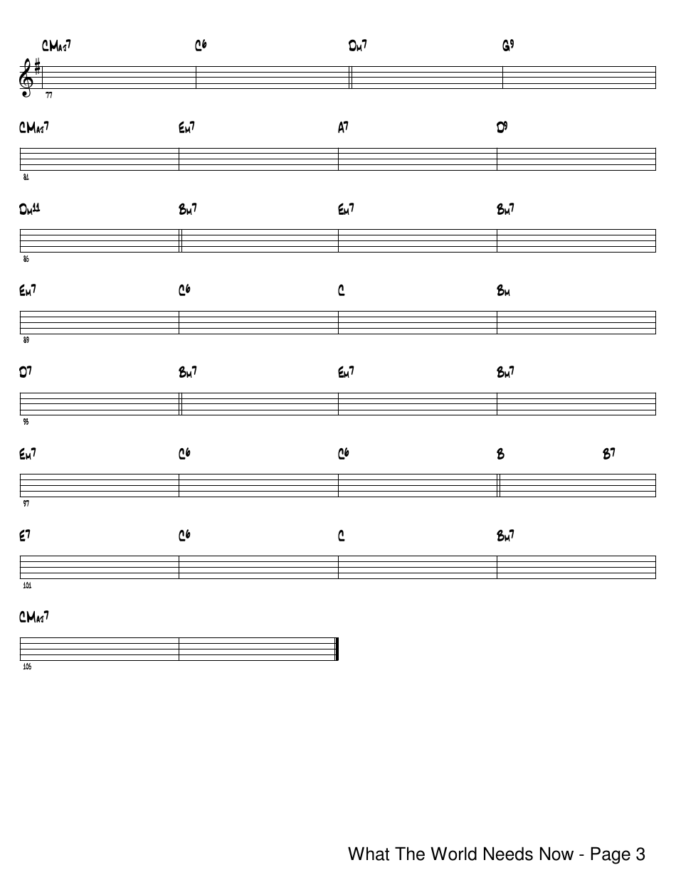 What the World Needs Now Sheet Music, Page 3