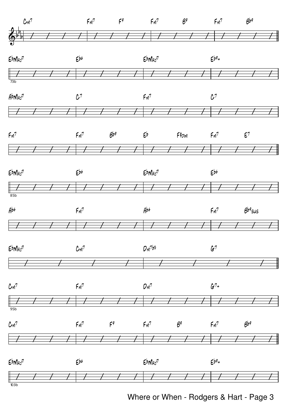 Rodgers  Hart - Where or When Sheet Music, Page 3