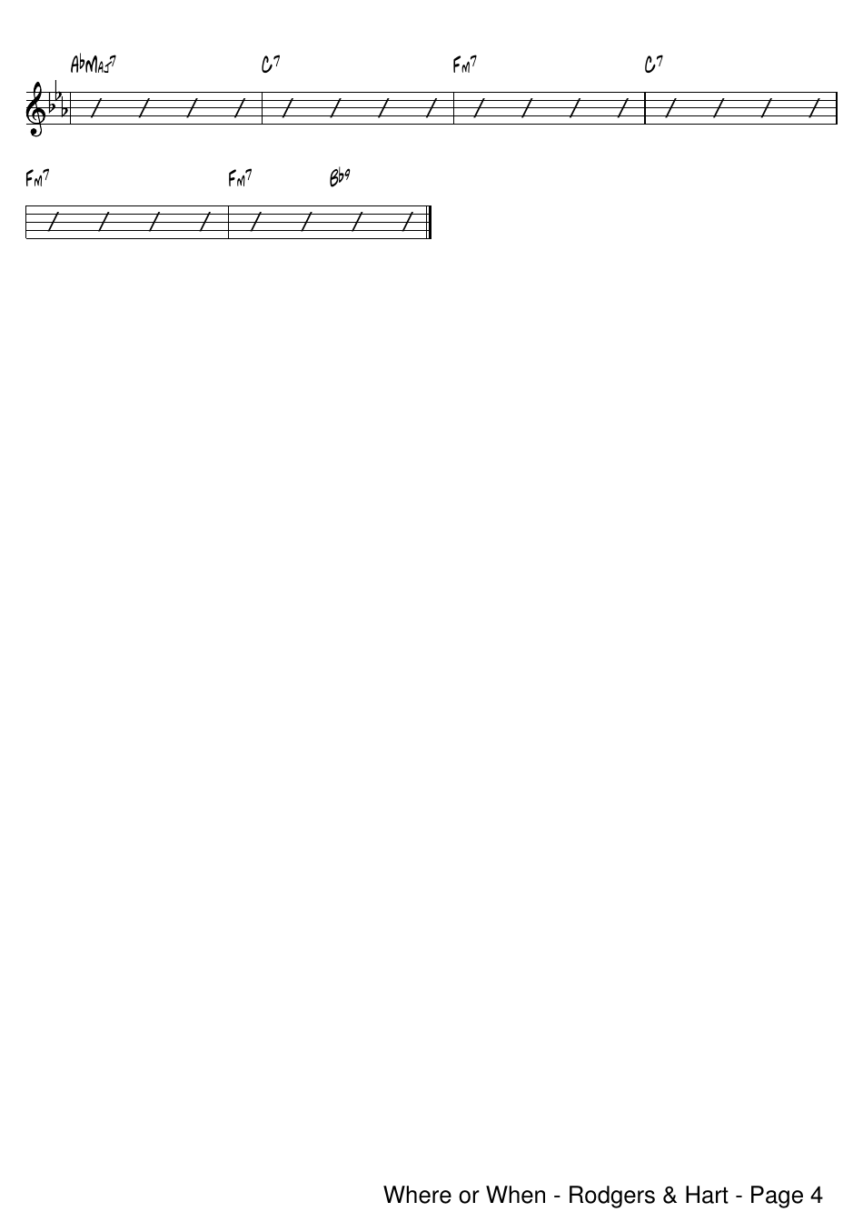 Rodgers  Hart - Where or When Sheet Music, Page 4