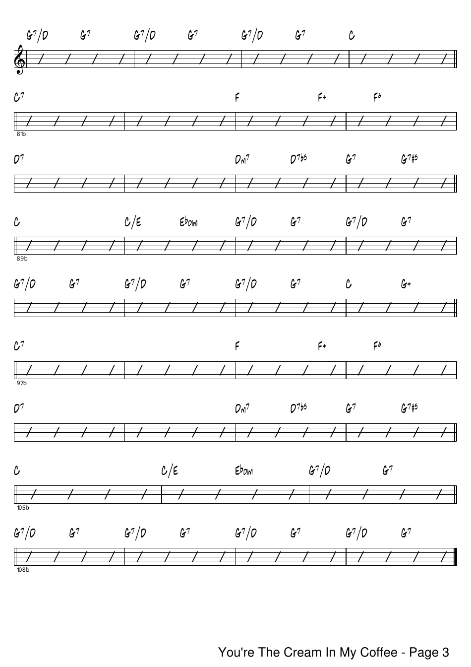 Youre the Cream in My Coffee Sheet Music, Page 3
