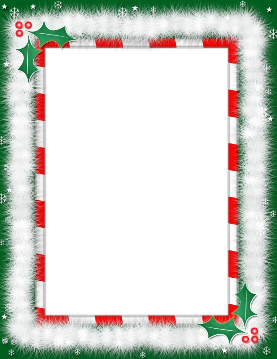 Christmas Letter Border Templates preview image